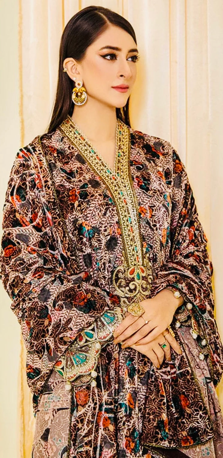 Adans Libas Palachi Suit & Shawl Unstitched