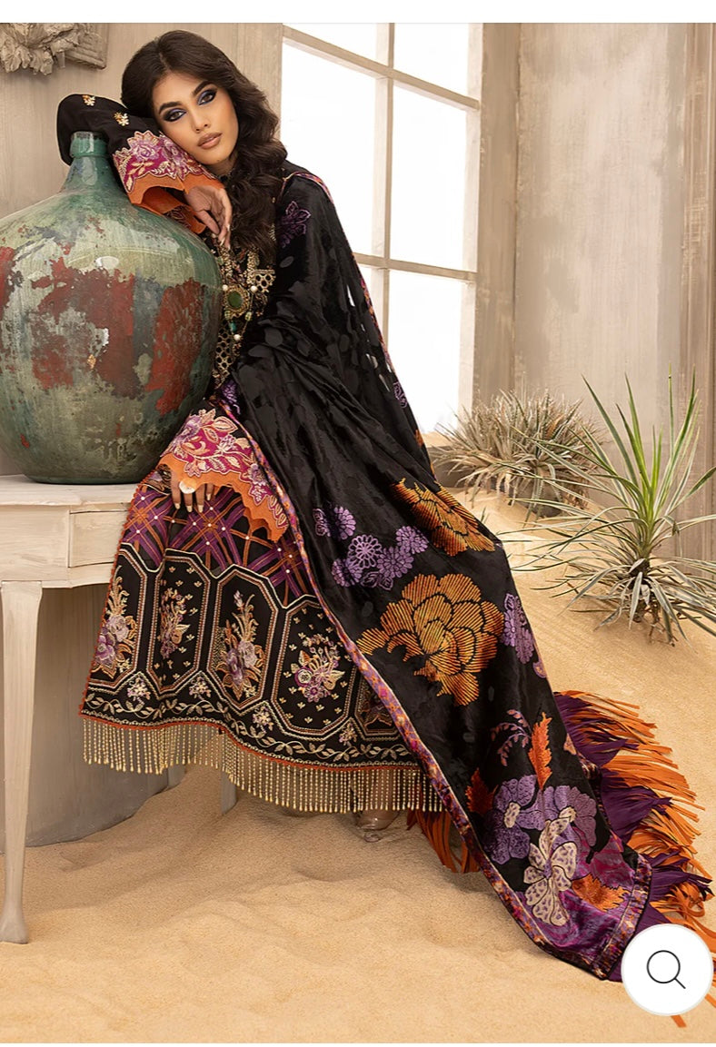 Bin Ilyas Suit With Palachi Shawl Unstitched