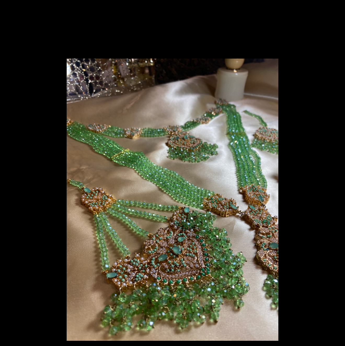 Double Necklace Set Green