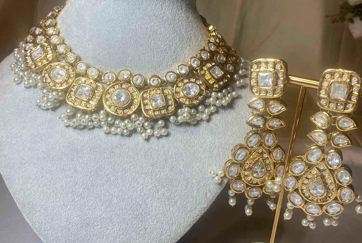 Gold Plated Kundan Earrings