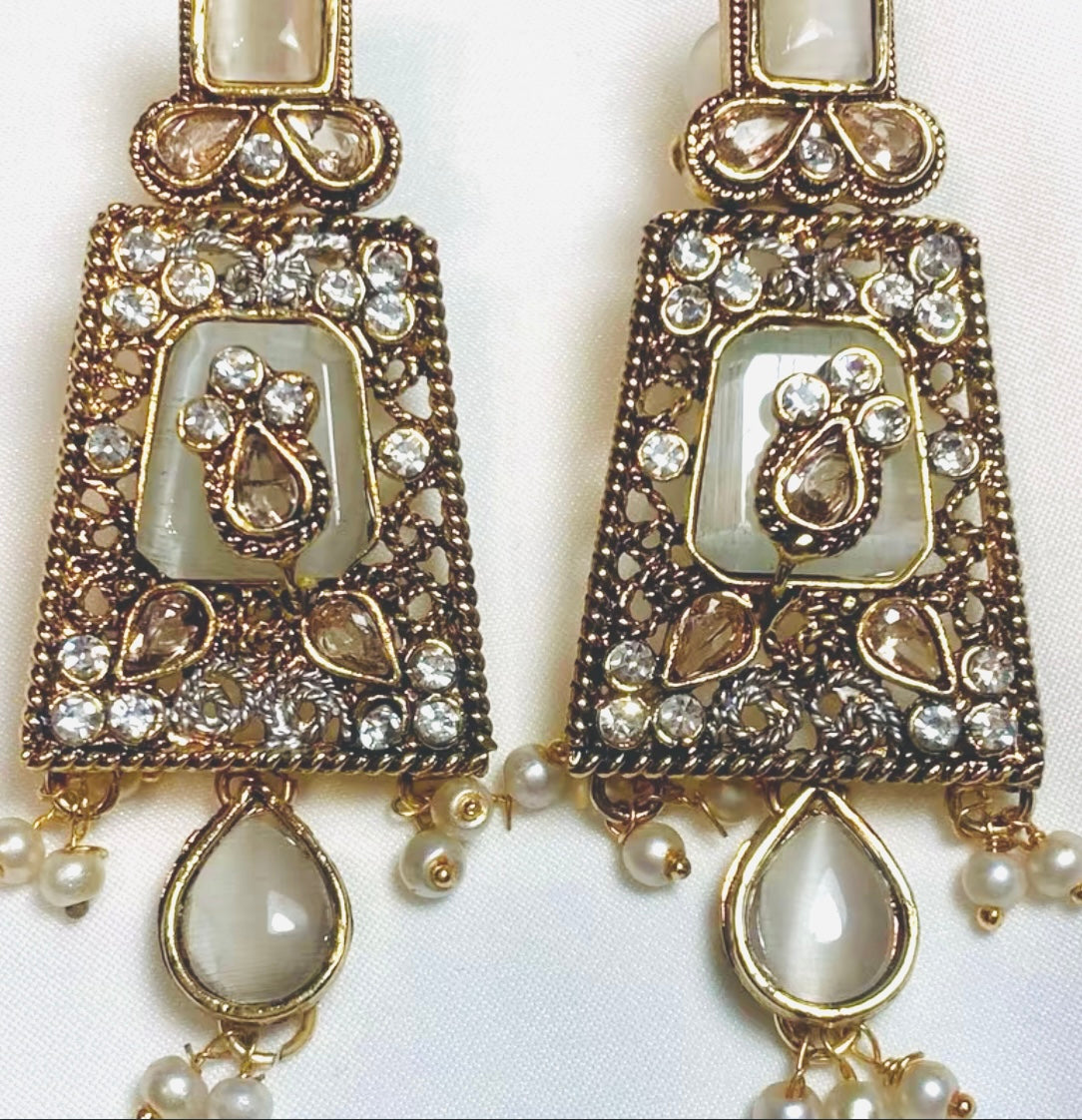 Ayesha Earrings in Gold Finish