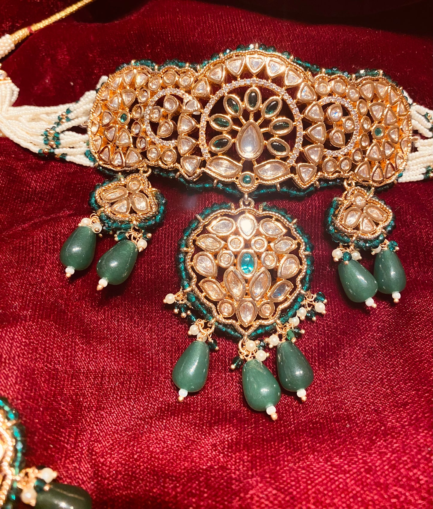 Gold Plated 2 Piece Kundan Set
