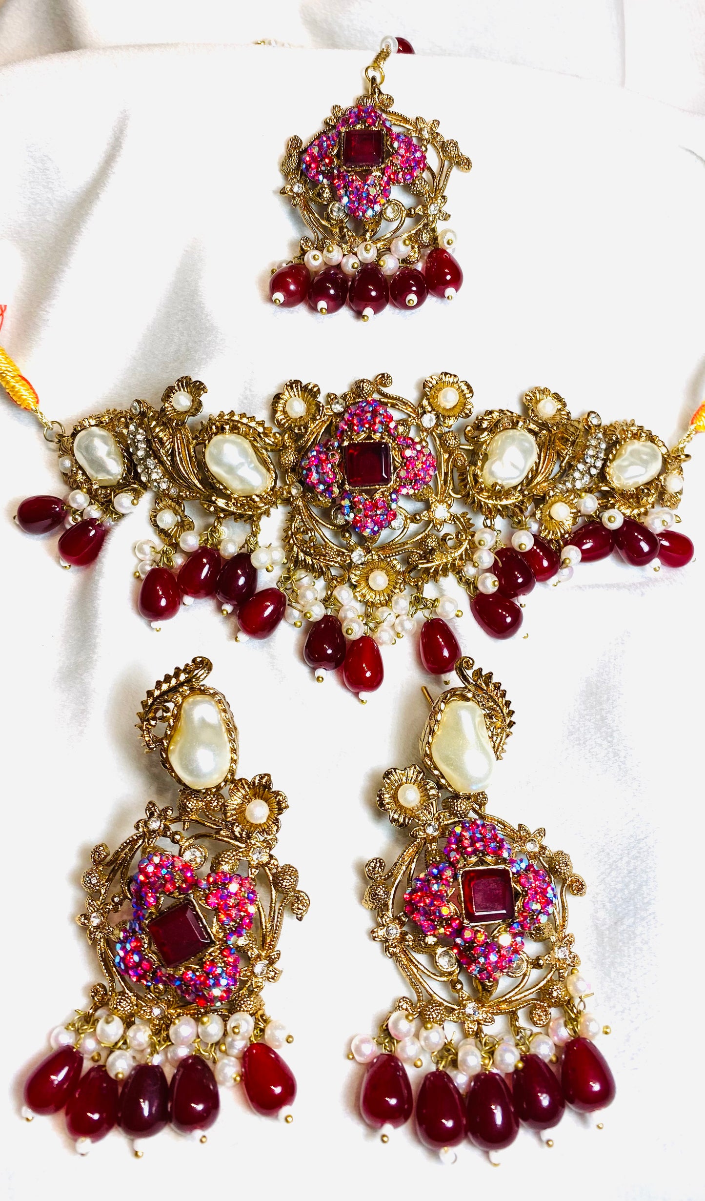 Parveen 3 Piece Set in Red