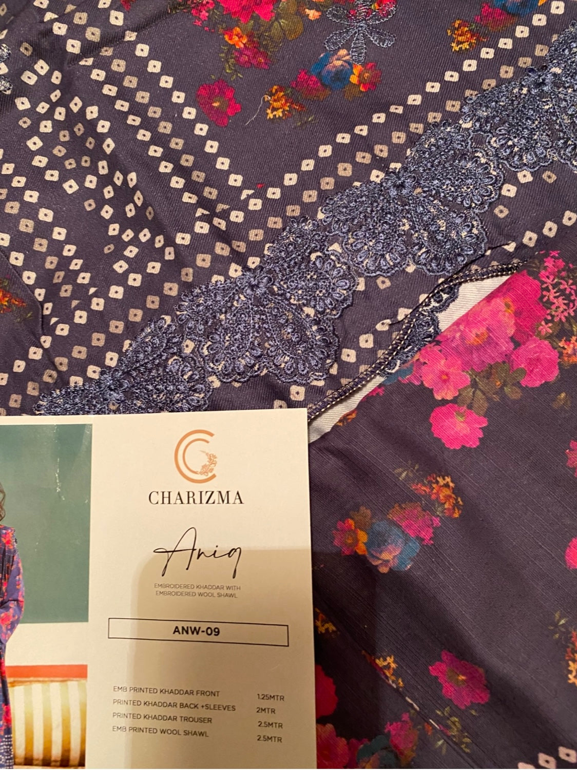 Unstitched collection Charizma Khaddar