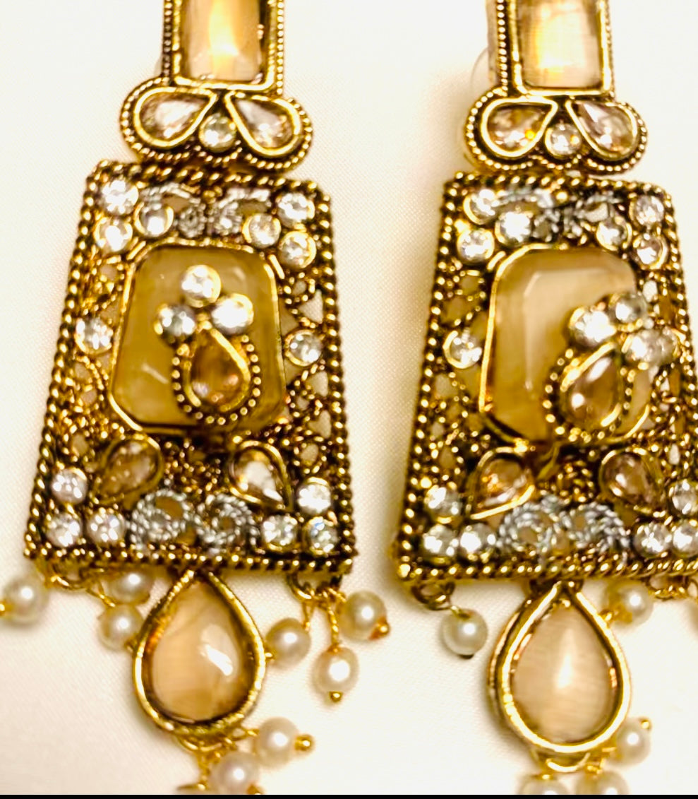 Ayesha Earrings in Gold Finish