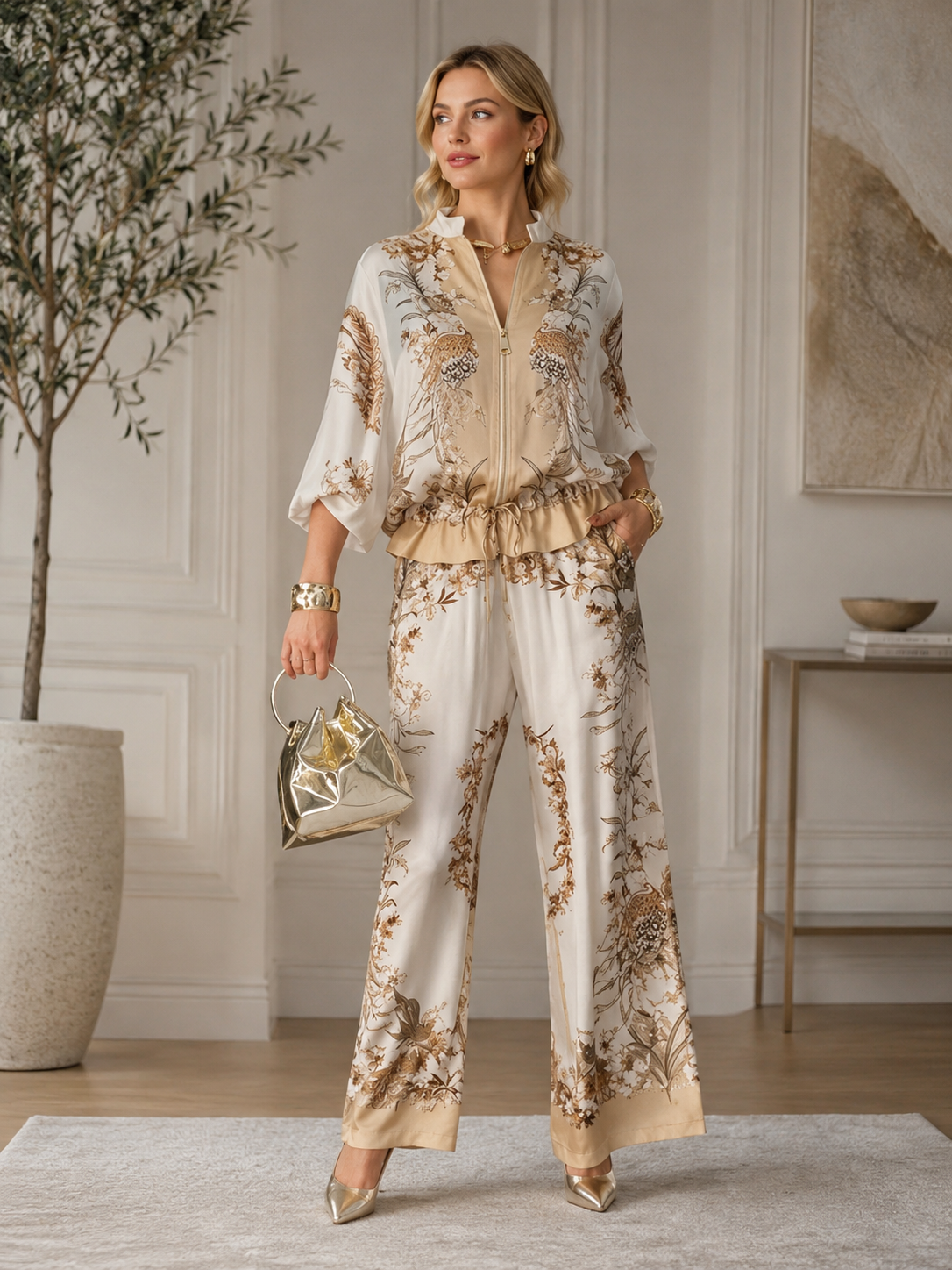 Bird Print Co-Ord Set