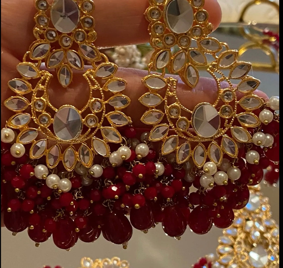 Bridal 4 Piece Set Deep Red