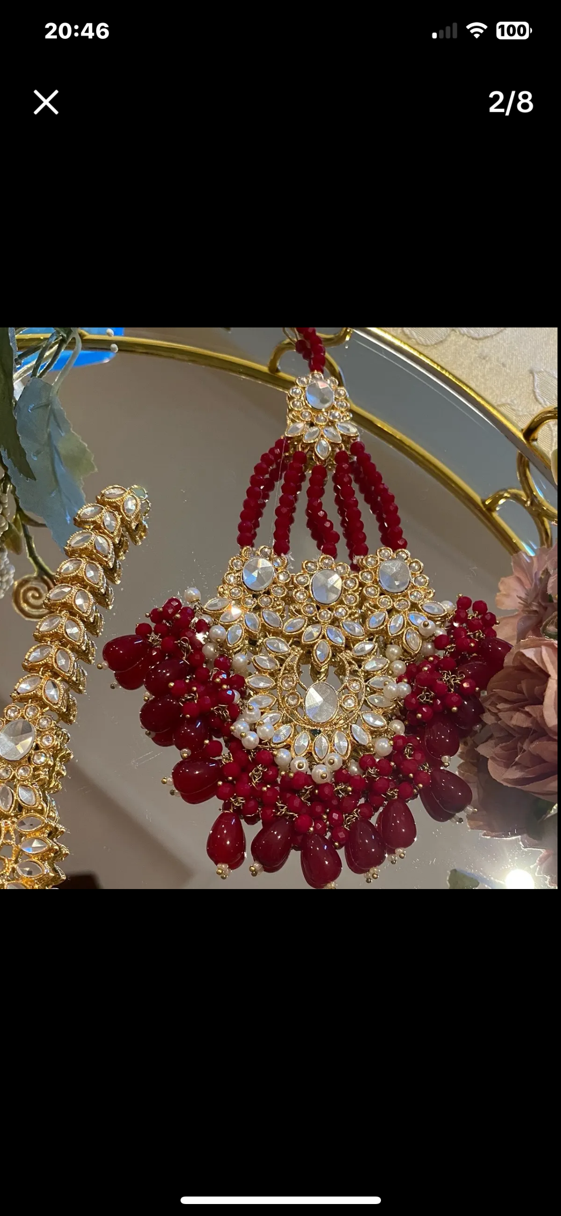 Bridal 4 Piece Set Deep Red