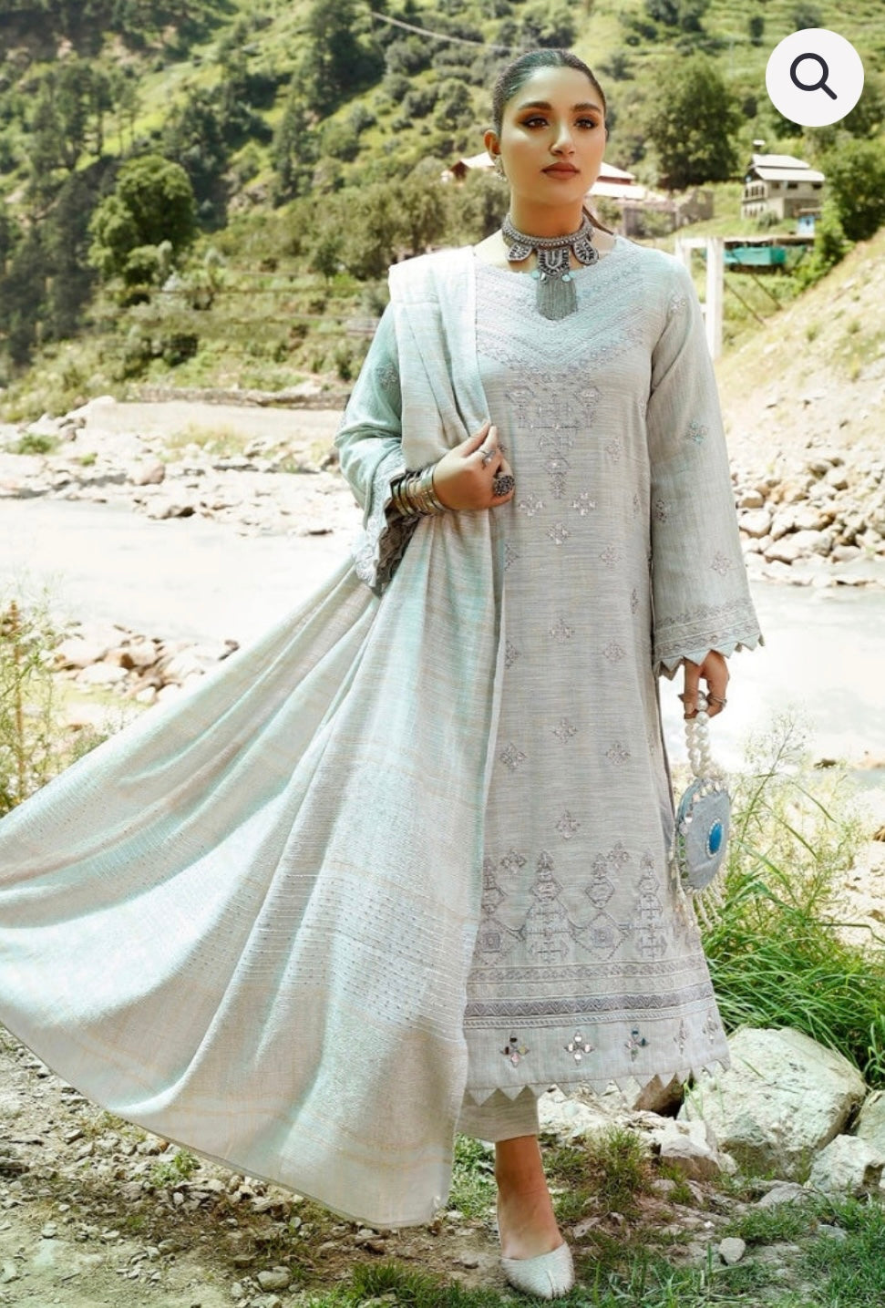 Tehzeeb Winter Unstitched Leather Peach Fabric