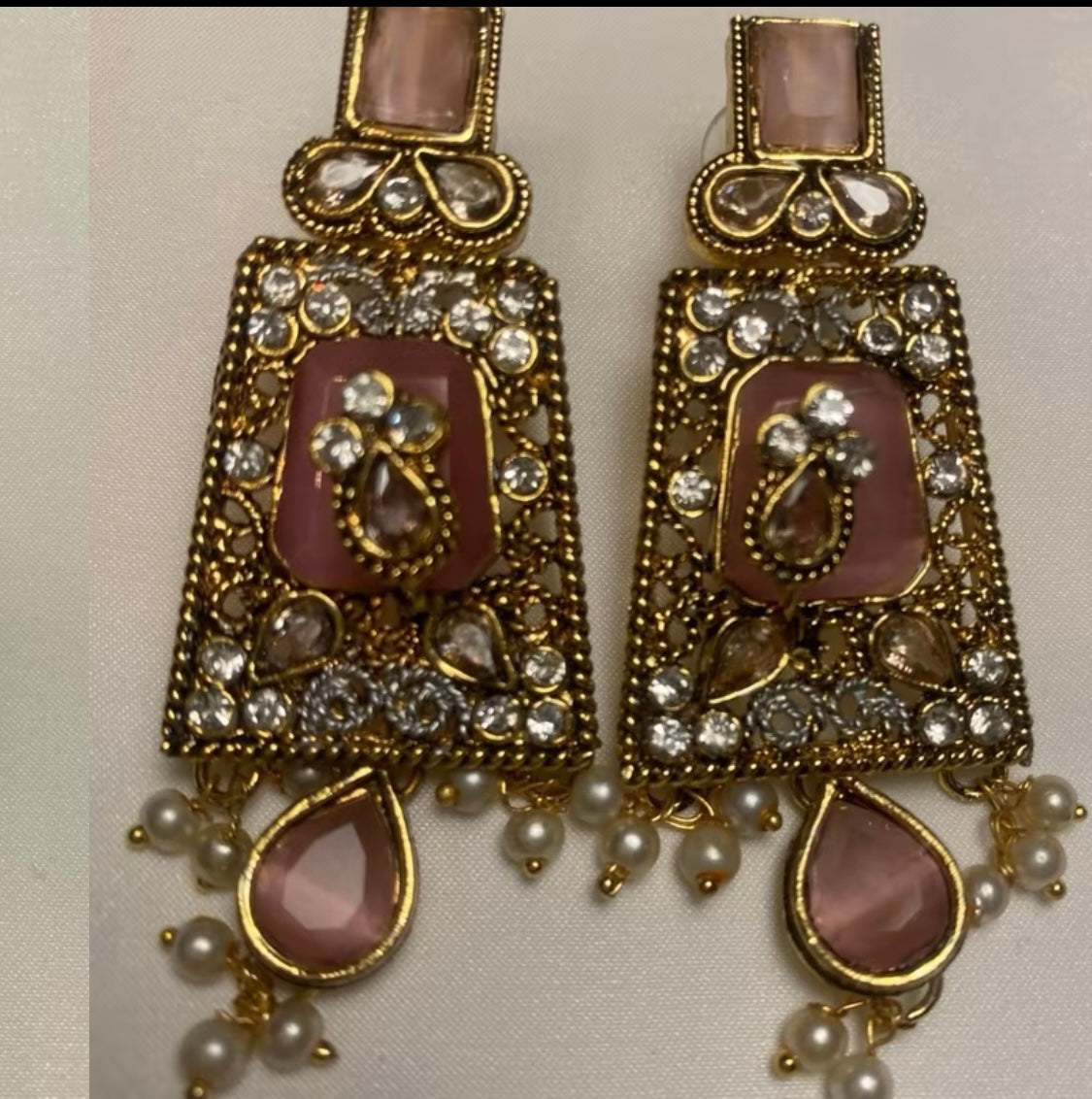 Ayesha Earrings in Gold Finish