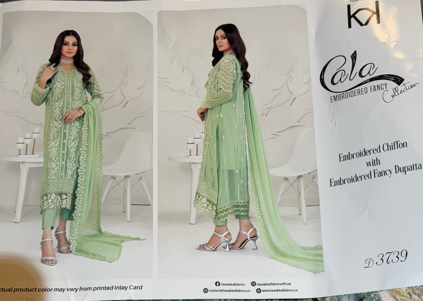 Tawakkal Green Chiffon Suit