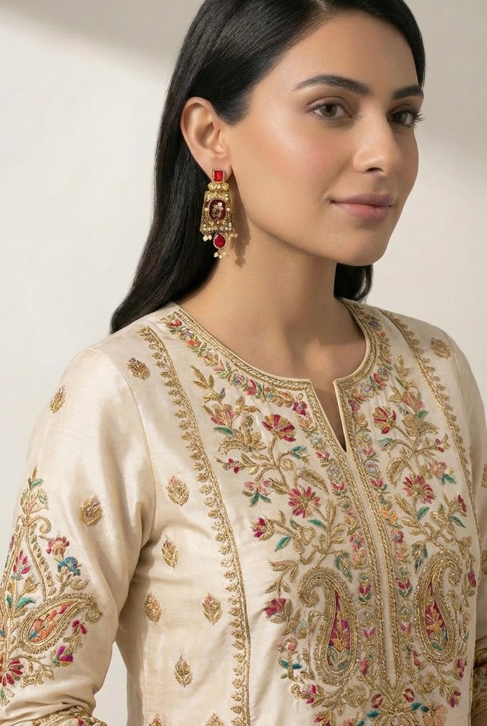 Ayesha Earrings in Gold Finish