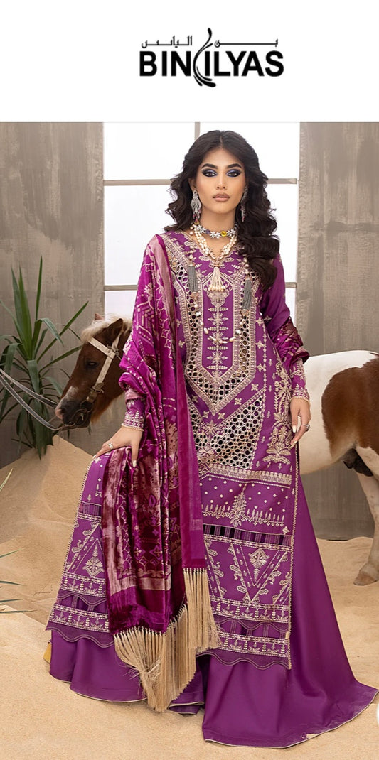 Bin Ilyas Winter Suit With Palachi Shawl Unstitched