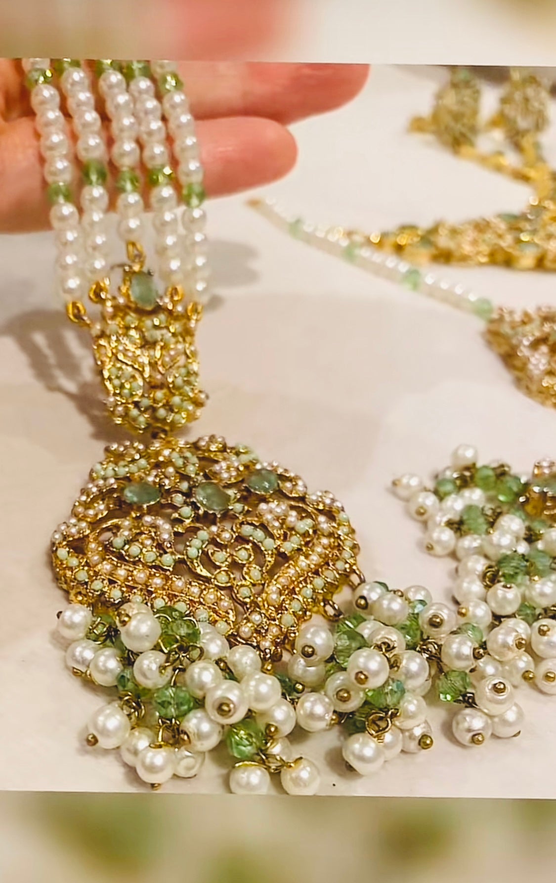 Mint & Gold Bridal Set 4 Piece