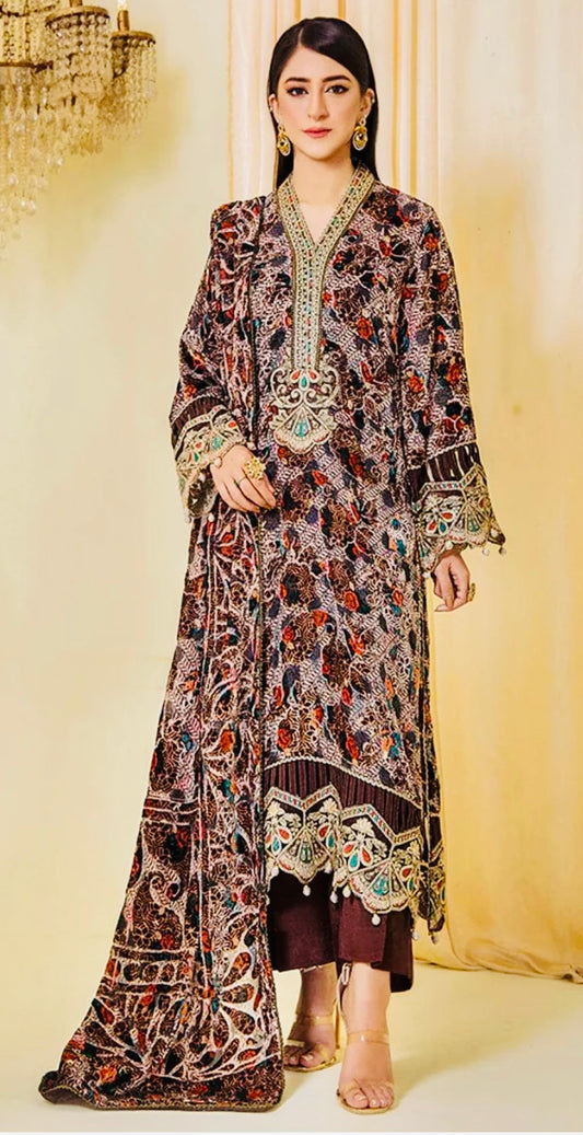 Adans Libas Palachi Suit & Shawl Unstitched