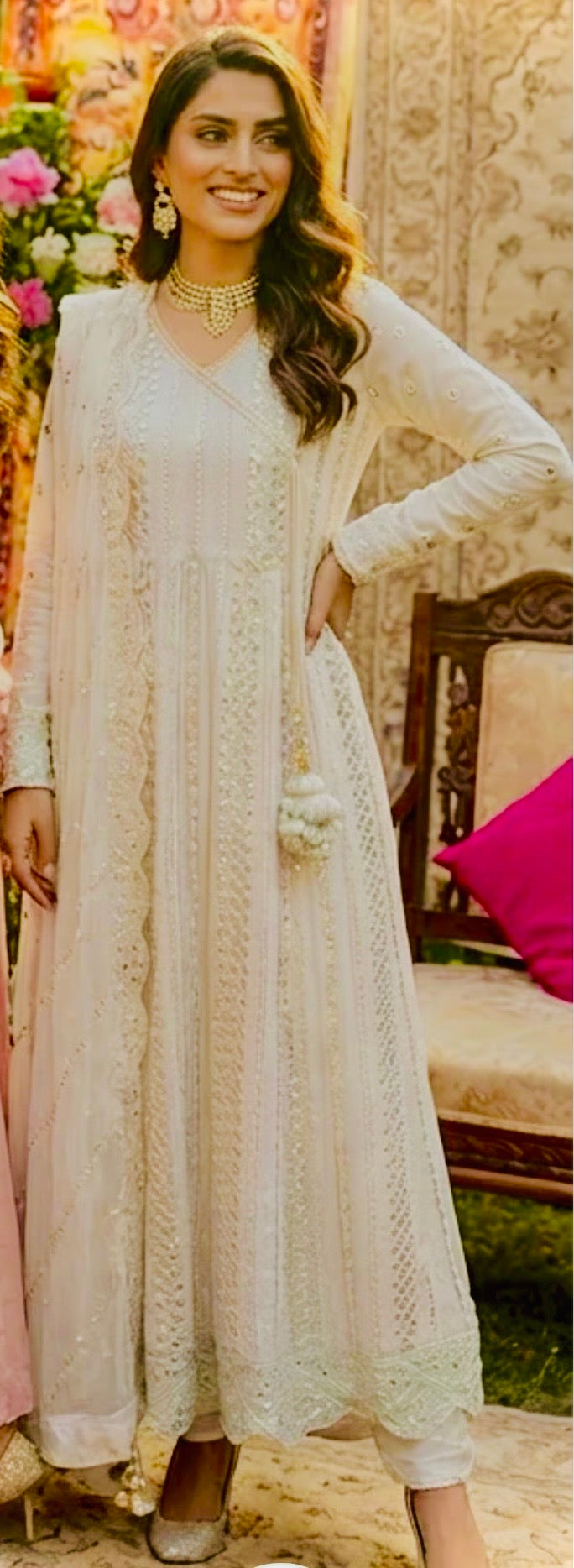 Angrakha Outfit White