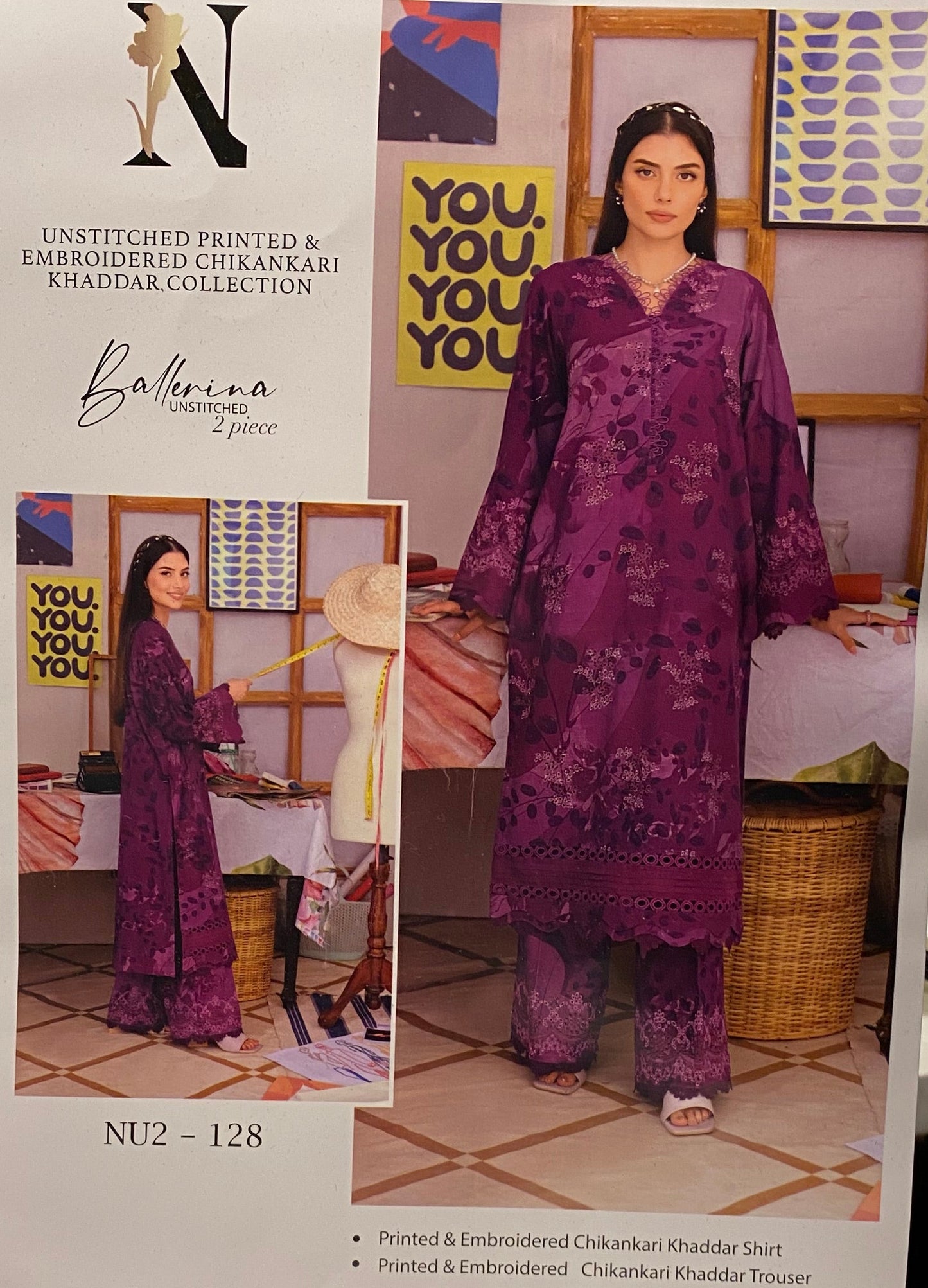 Nureh Khaddar 2 Piece Suit Unstitched