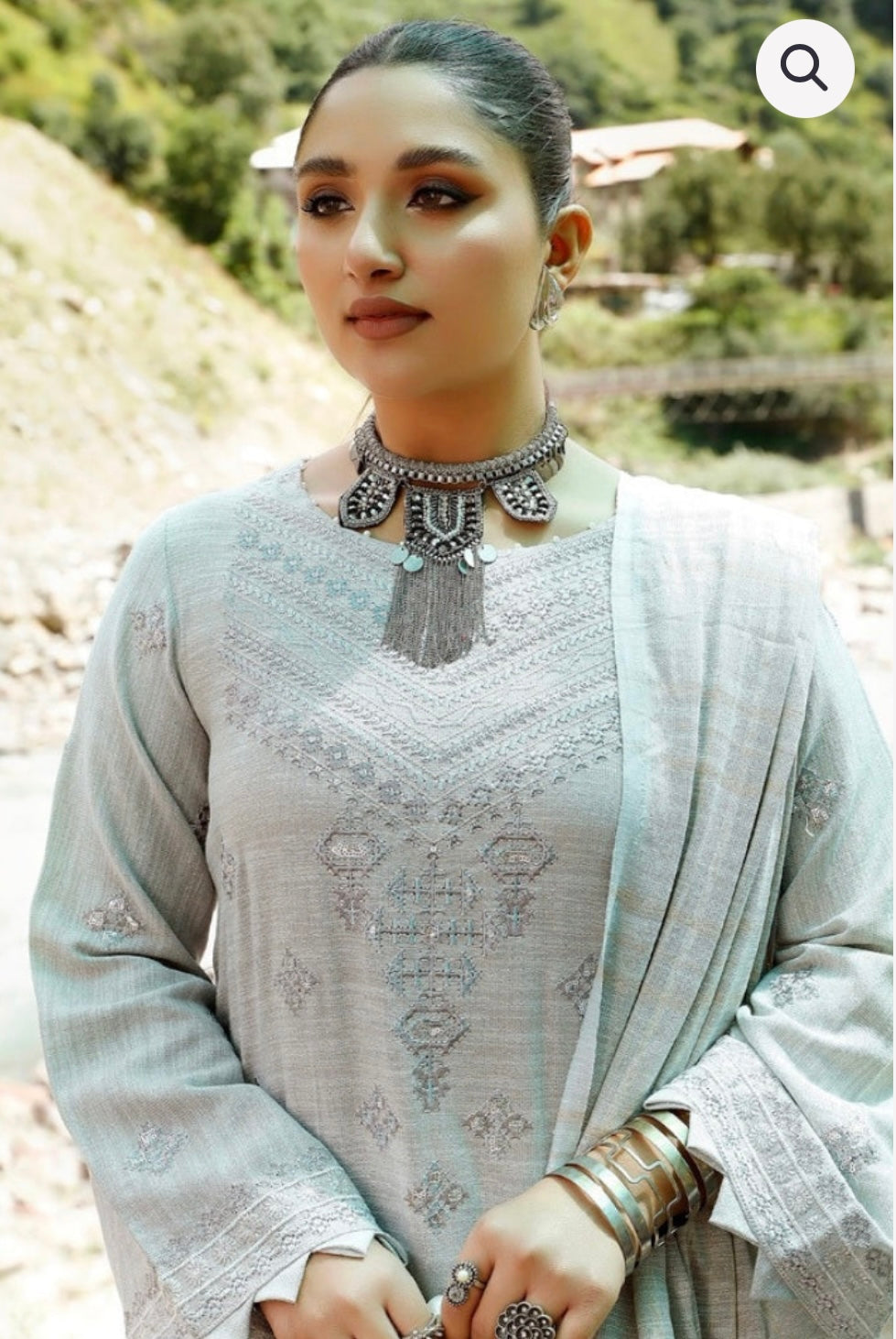 Tehzeeb Winter Unstitched Leather Peach Fabric