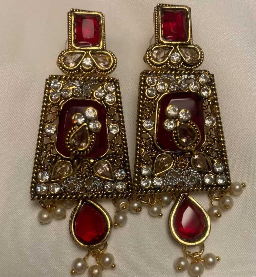 Ayesha Earrings in Gold Finish