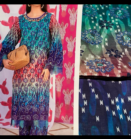 Nureh Khaddar 2 Piece Suit Unstitched