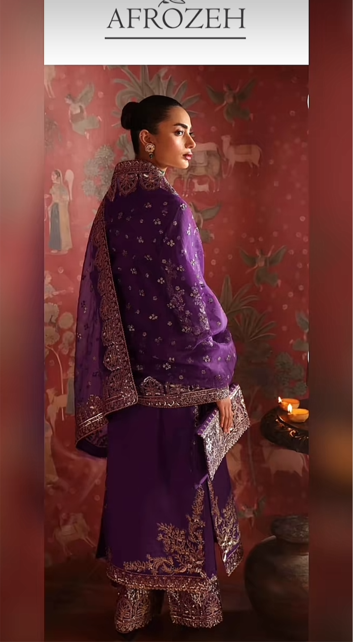 Afrozeh Silk Suit Medium