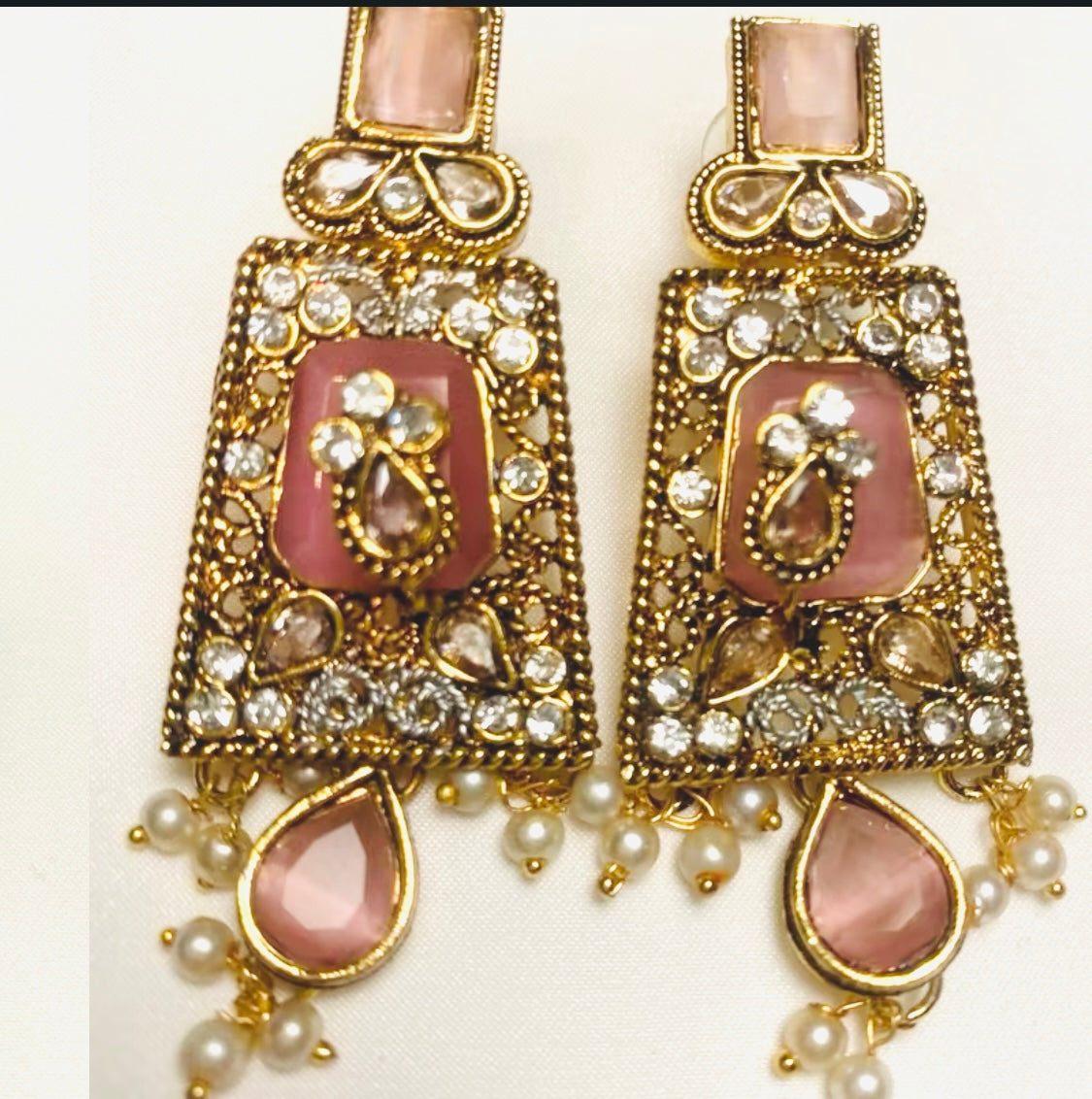 Ayesha Earrings in Gold Finish