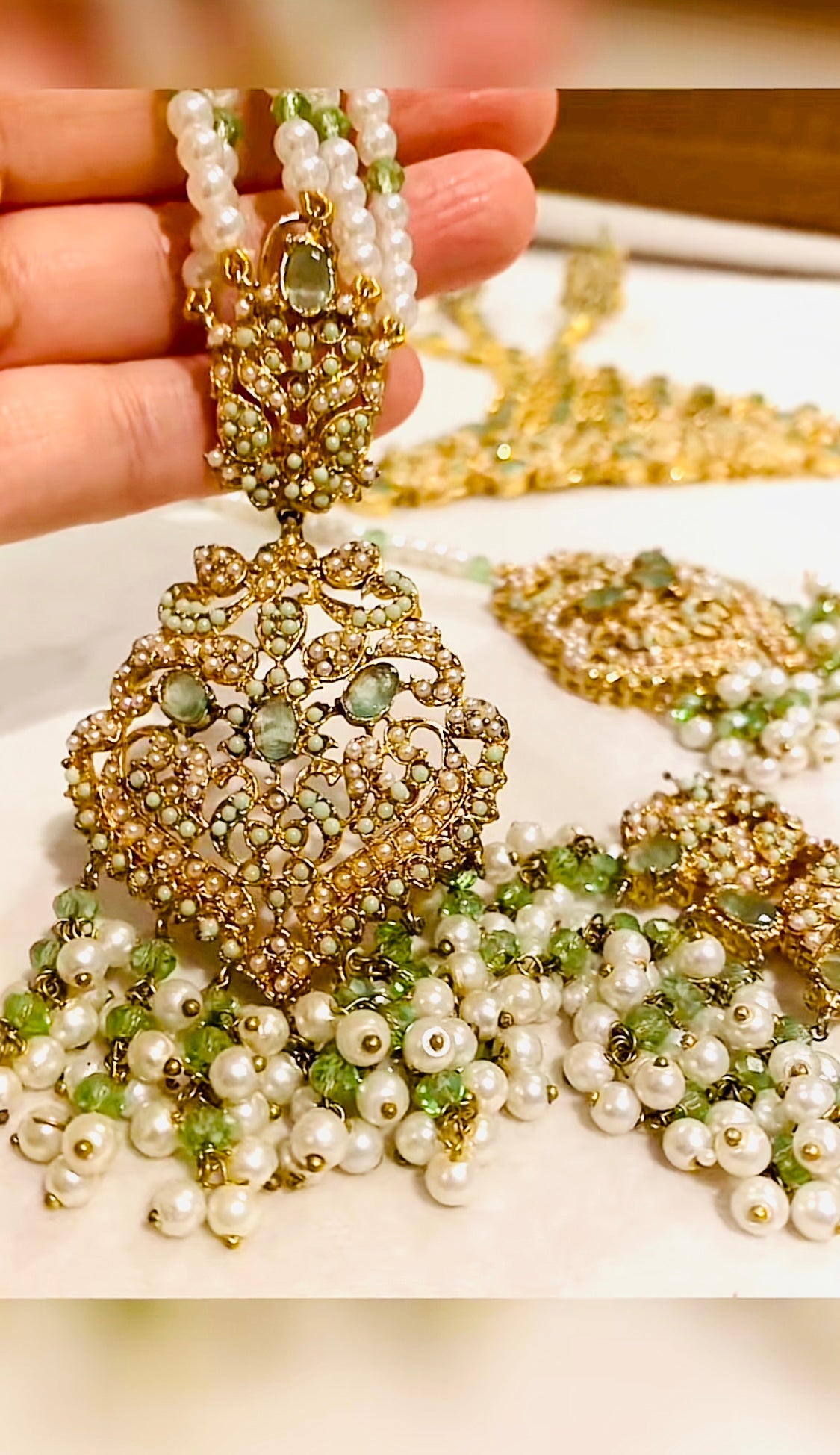 Mint & Gold Bridal Set 4 Piece