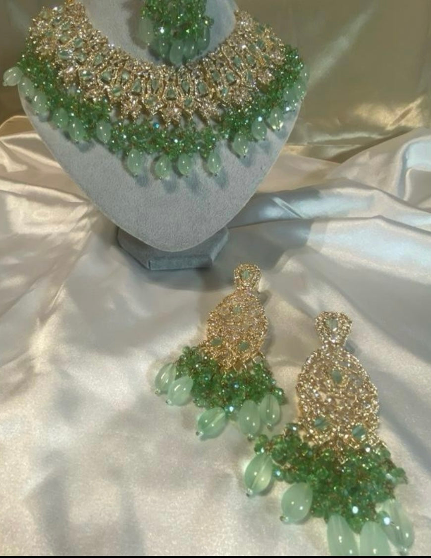Bridal/Wedding Set Mint & Gold