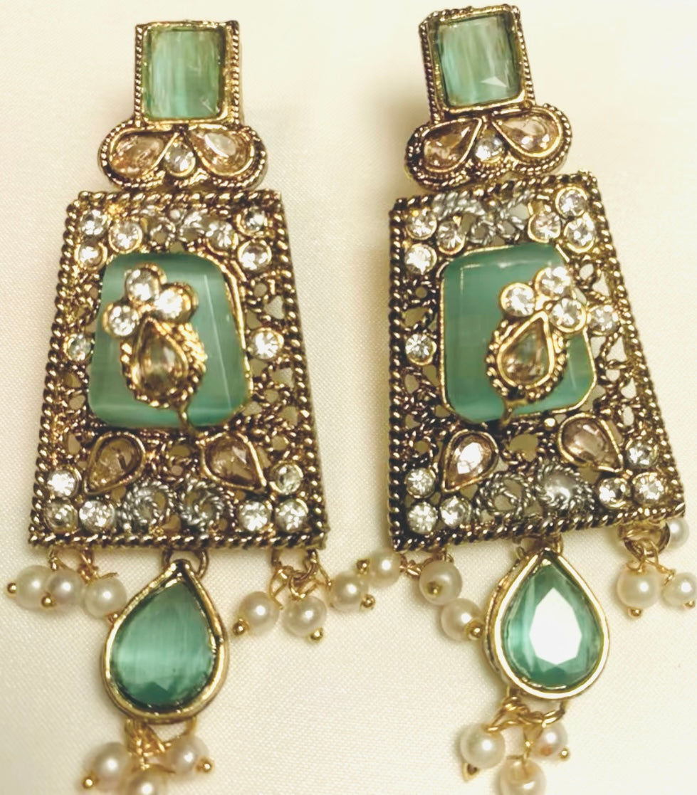 Ayesha Earrings in Gold Finish