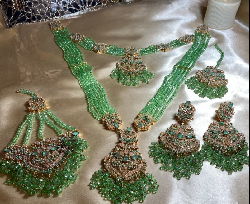 Double Necklace Set Green