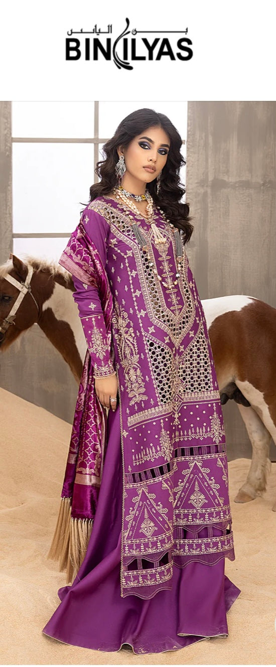 Bin Ilyas Winter Suit With Palachi Shawl Unstitched