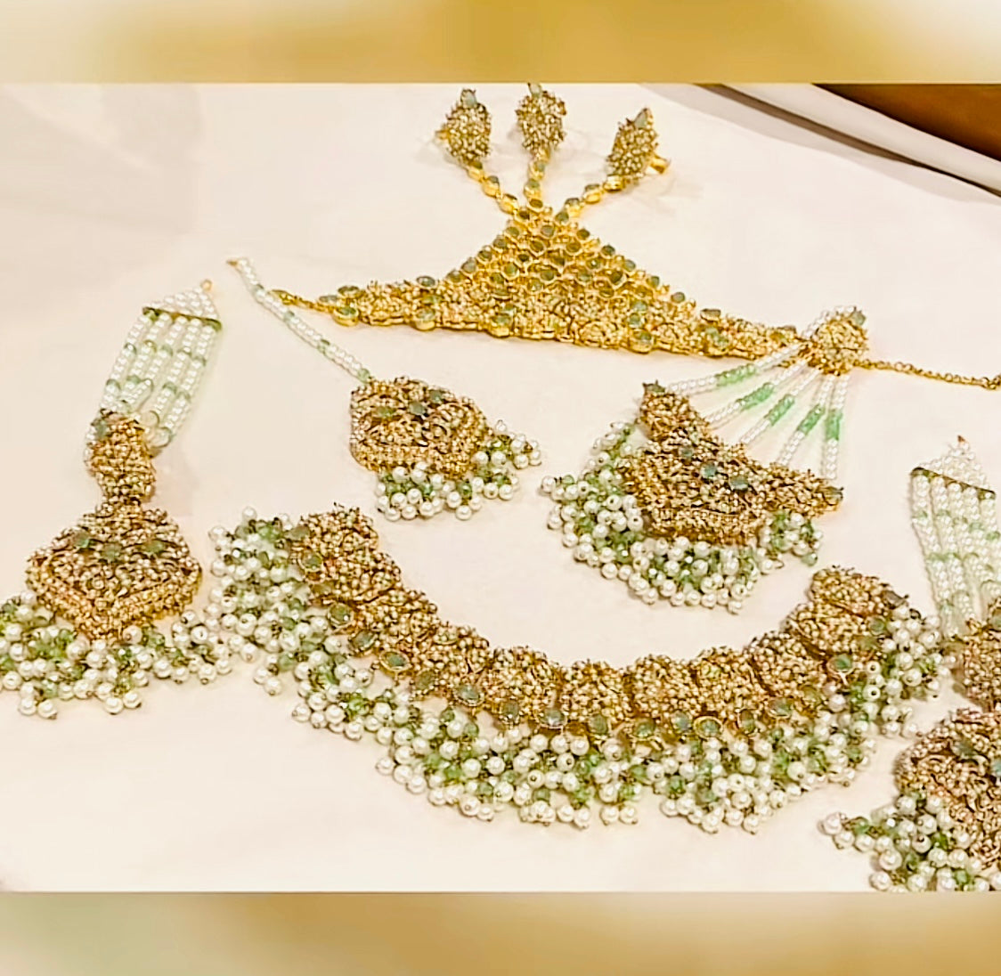 Mint & Gold Bridal Set 4 Piece