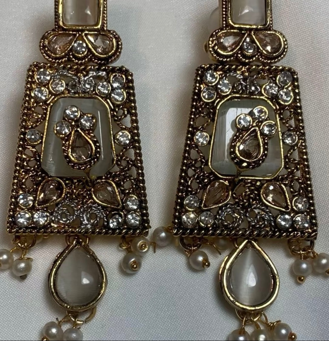 Ayesha Earrings in Gold Finish