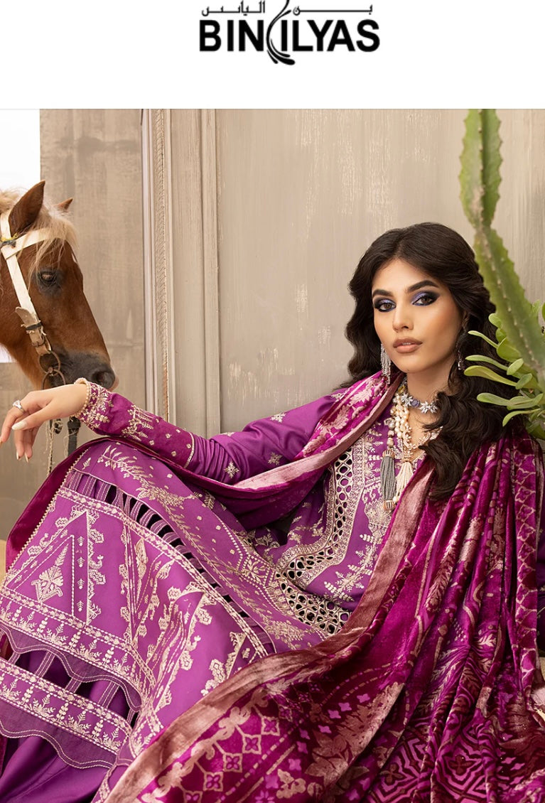 Bin Ilyas Winter Suit With Palachi Shawl Unstitched