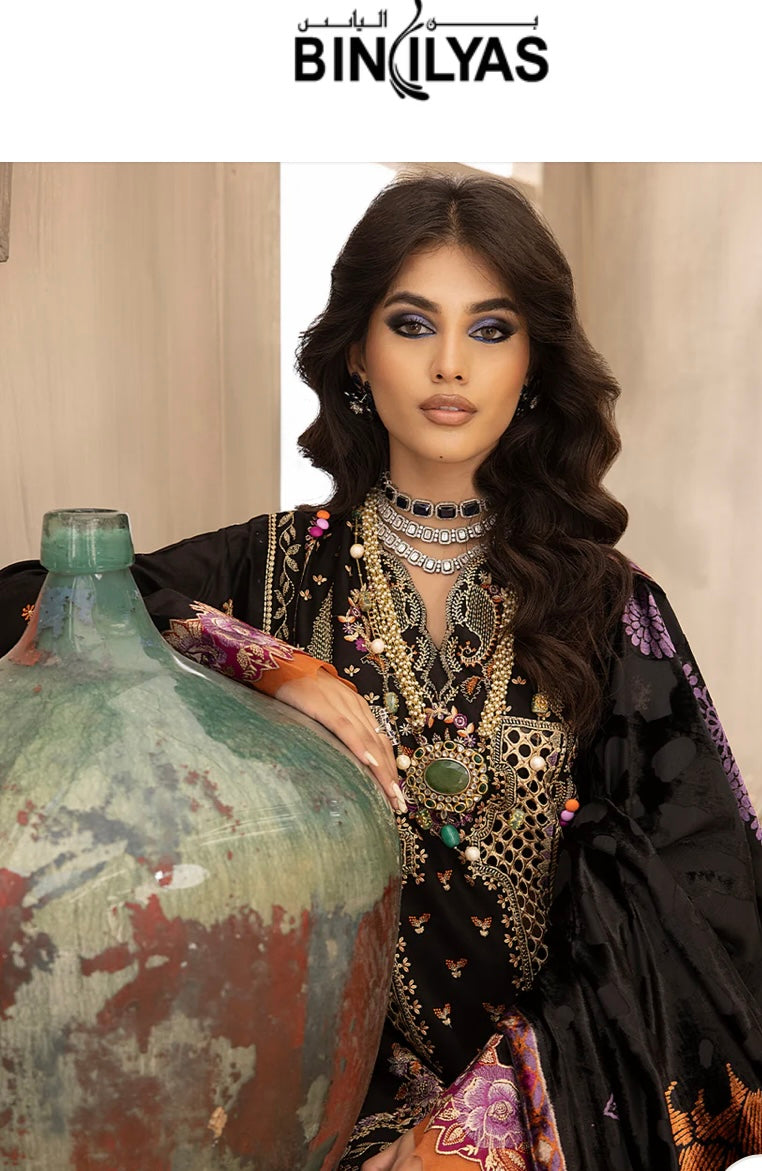 Bin Ilyas Suit With Palachi Shawl Unstitched