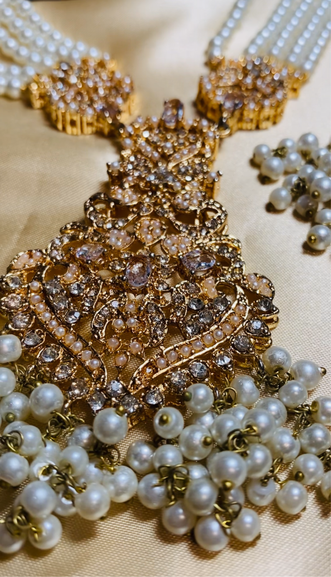 Pearl Double Necklace 5 Piece Set