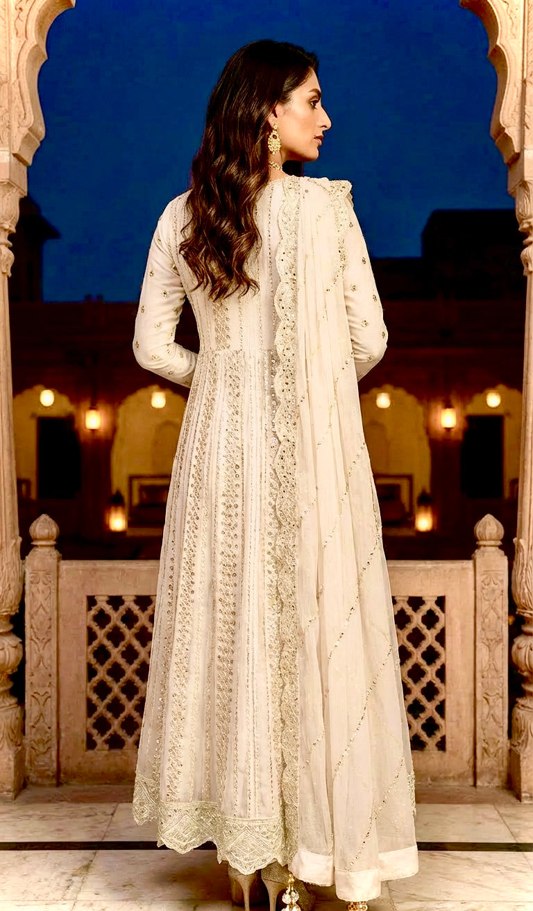 Angrakha Outfit White
