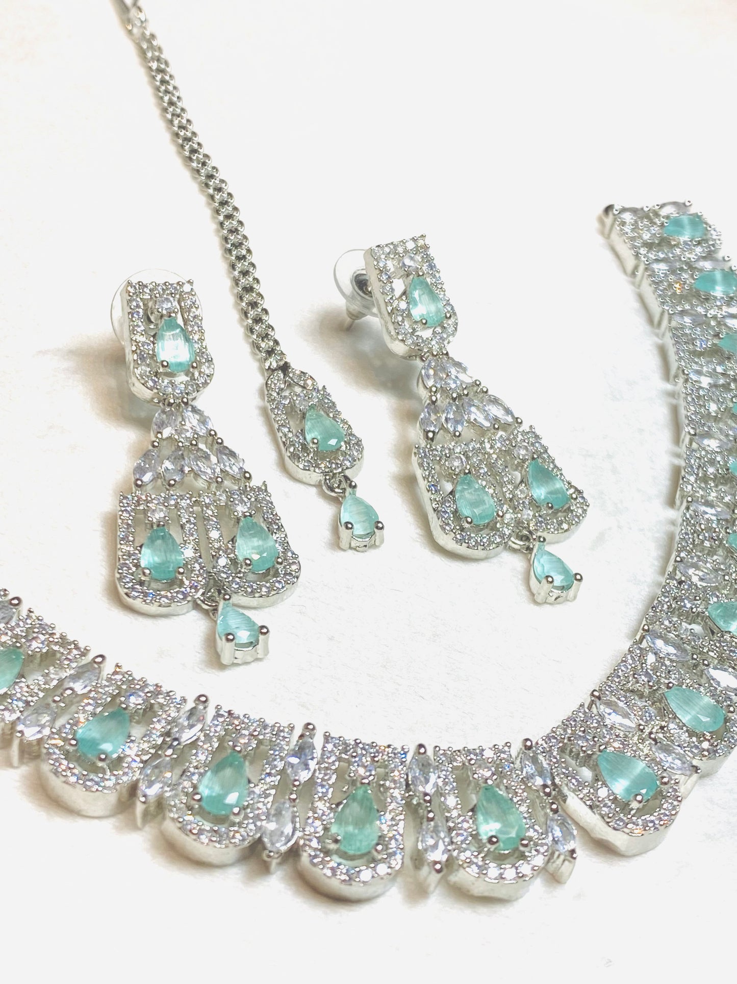 AD 3-Piece Petite Pear Set - Mint & Silver