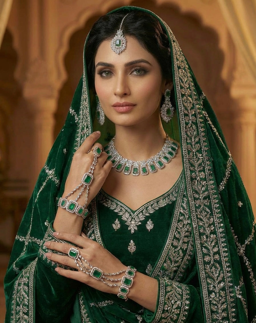 Green & Silver 3 Piece Set