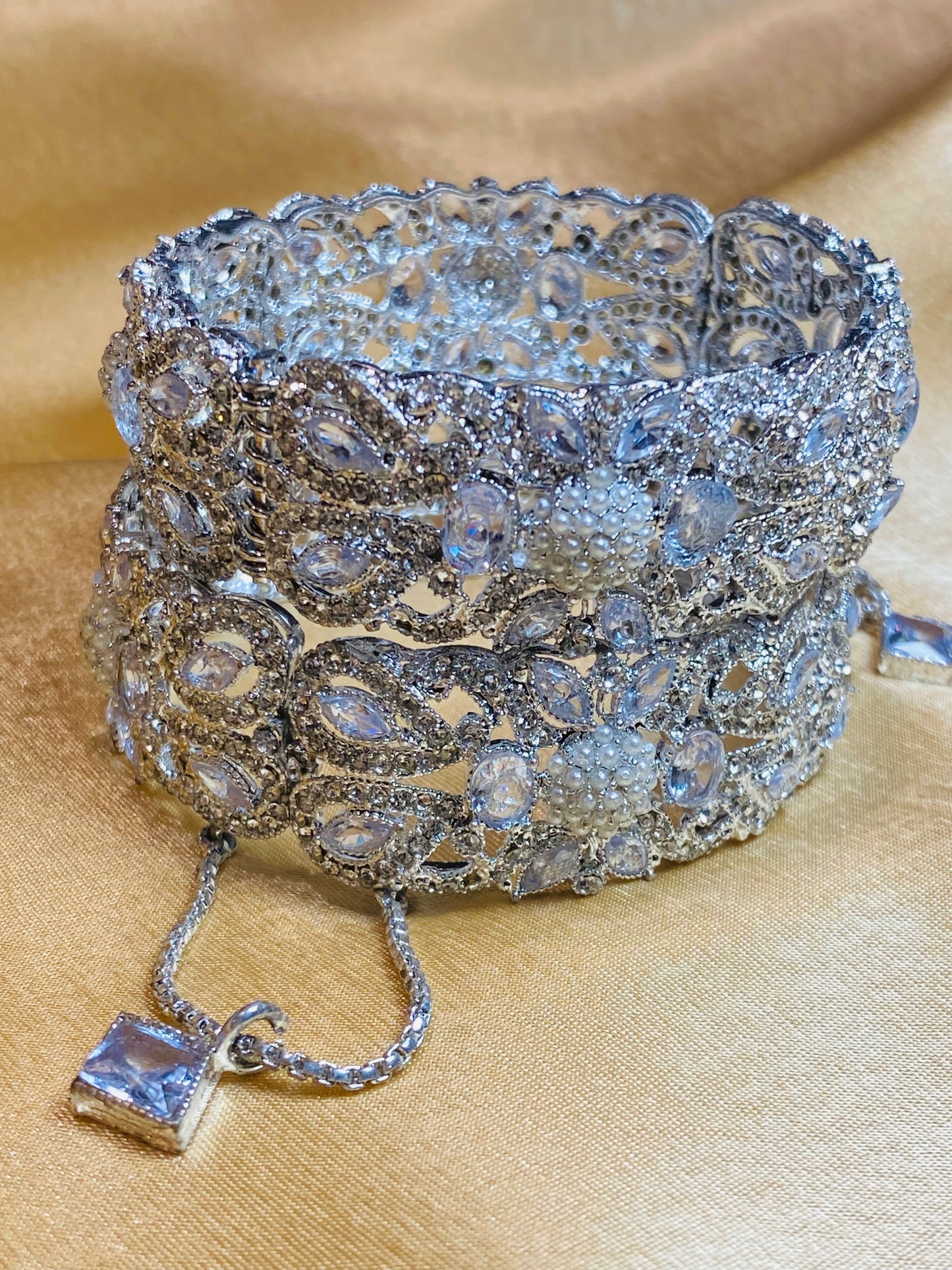 Silver Openable Bangle Set