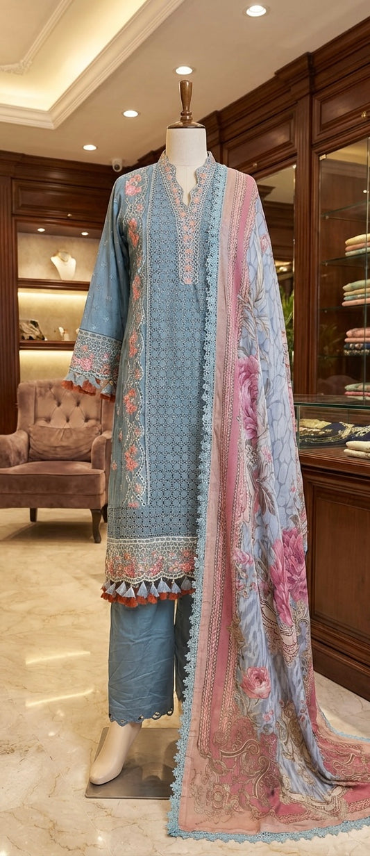 Lawn Suit Grey