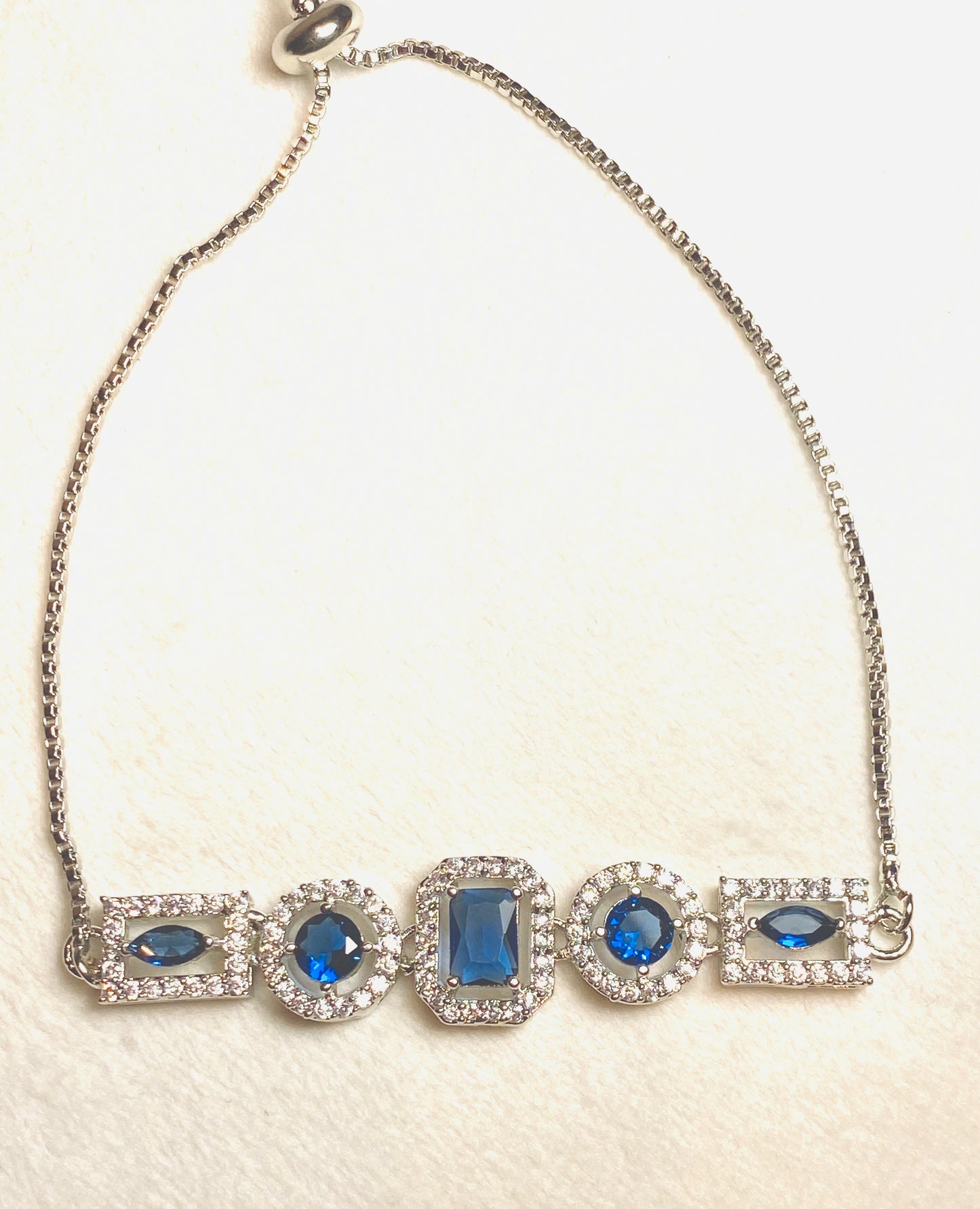AD Slider Bracelet - Square Stone