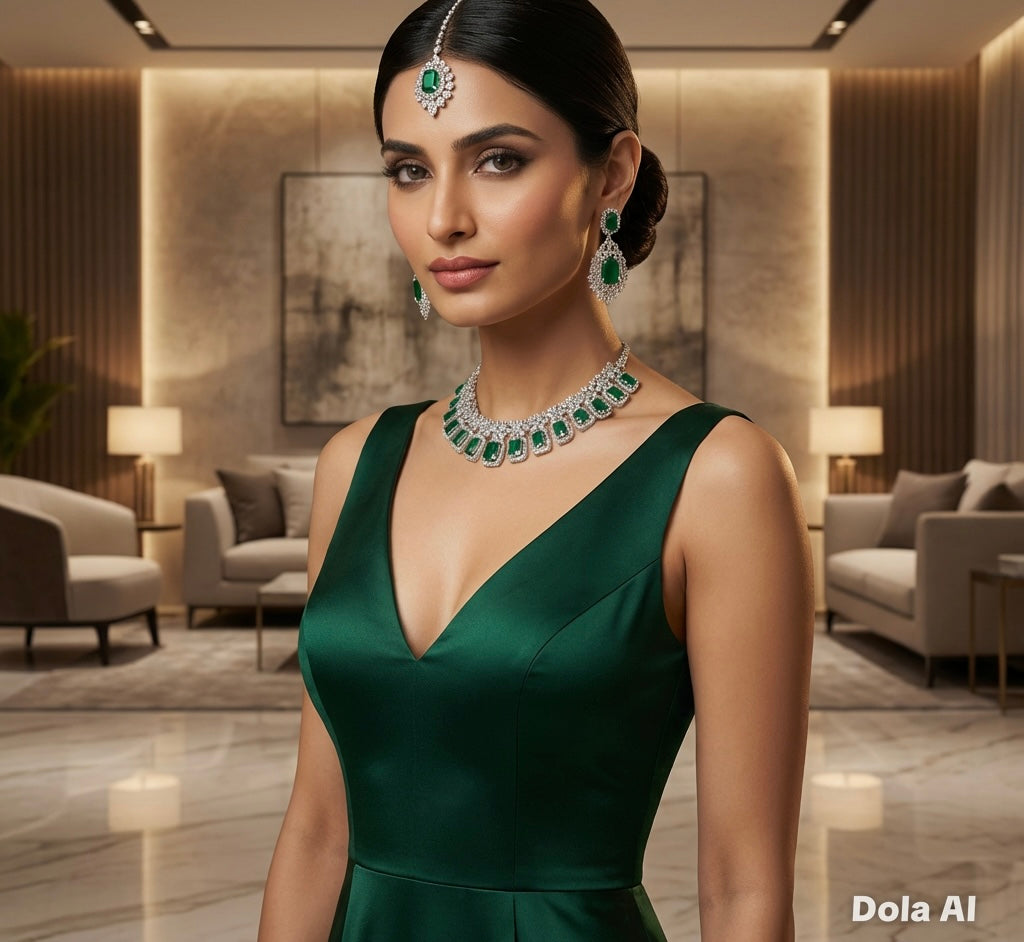 Green & Silver 3 Piece Set