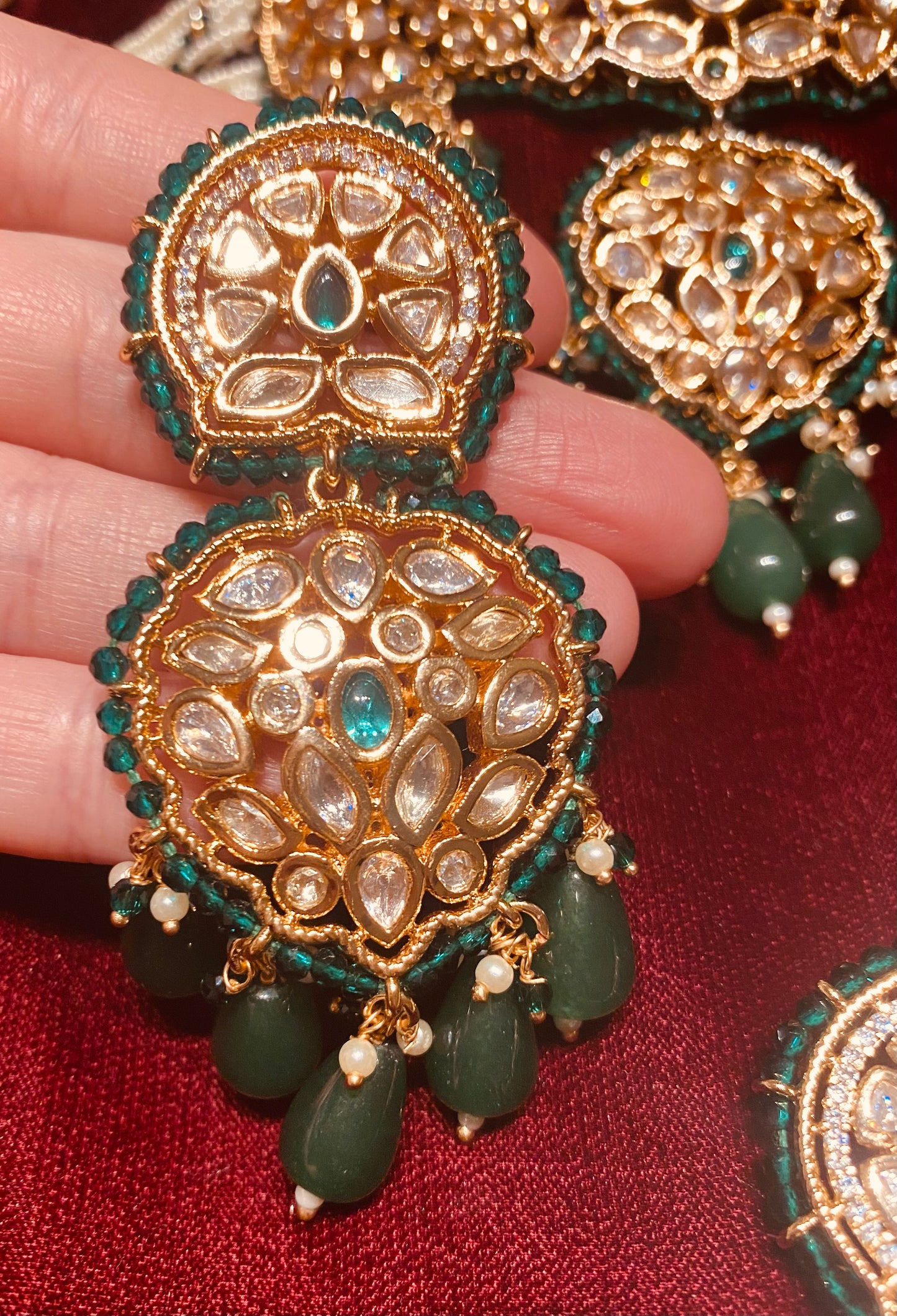 Gold Plated 2 Piece Kundan Set