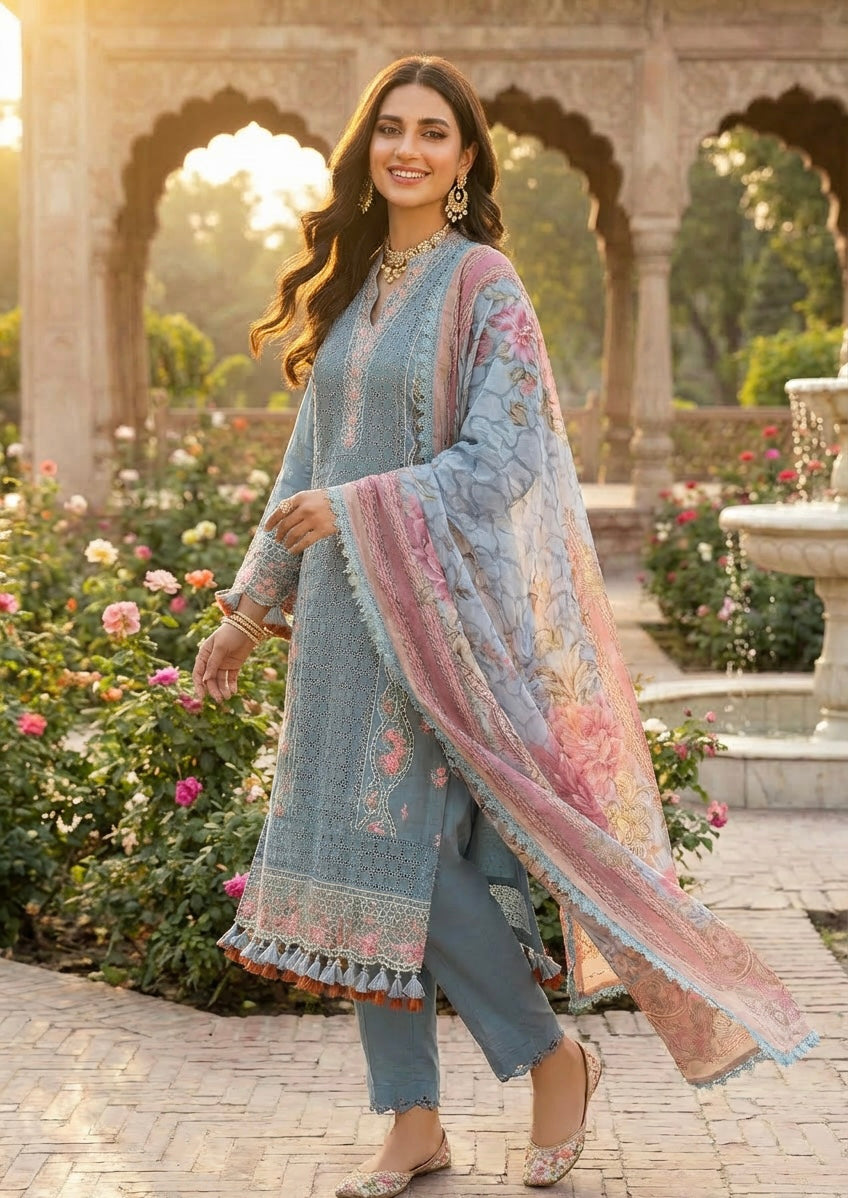Lawn Suit Grey