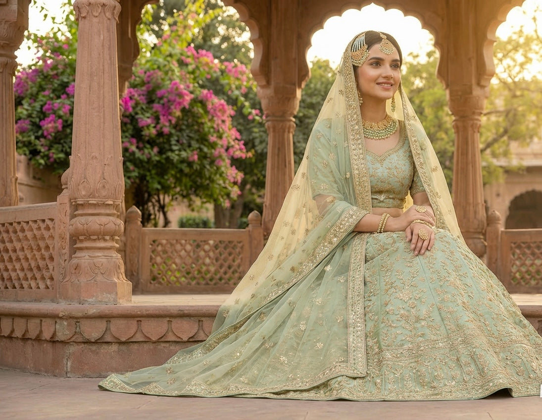 Mint & Gold Bridal Set 4 Piece