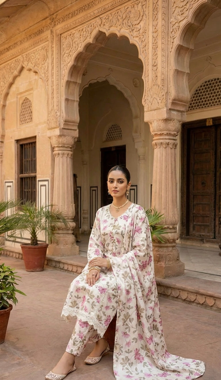 Silk Suit Pink