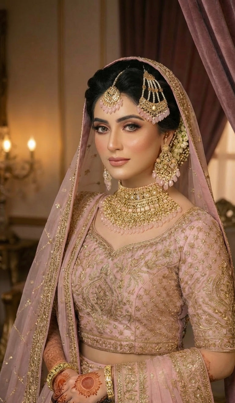 Collar Set Pink & Gold