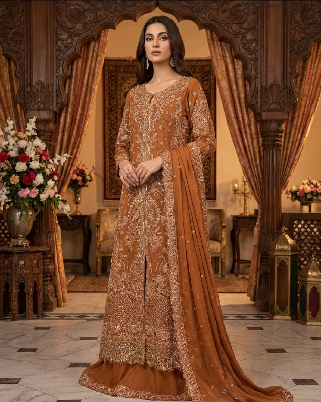 Caramel Sharara Outfit