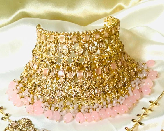 Collar Set Pink & Gold